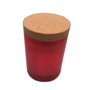 Quality OEM Frosted Tinted Glass Candle Jar Cork Stopper Tightly Airtightness wholesale