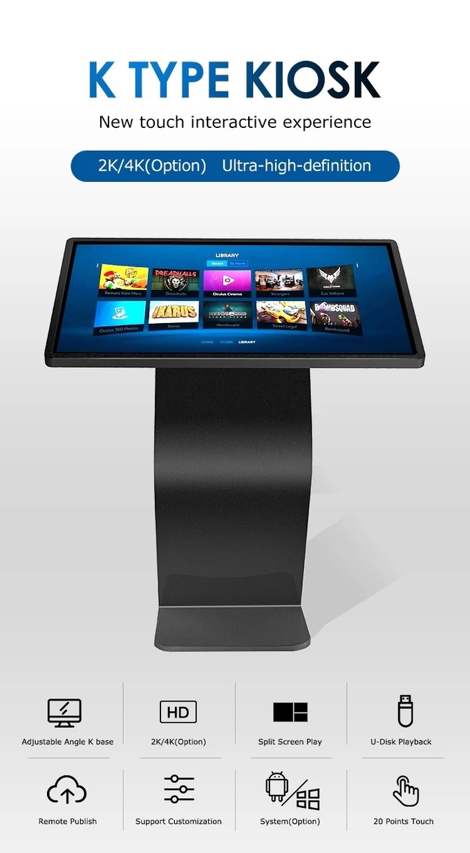 All In One Customer Service Kiosk Touch Screen Android Windows 21.5 32 43 55''