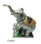 jewelry pewter box elephant jewelry box wholesale luxury gold plating elephant