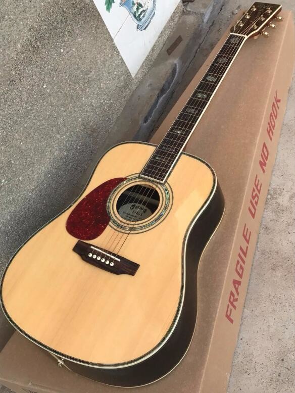 Custom guitar factory new Top Quality Solid Spruce Top Rosewood Back & Sides left handed Acoustic D45 guitar