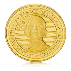 Quality Personalised Gold Coin Gold Plated Presidential Coins Zinc Alloy ISO9001 wholesale