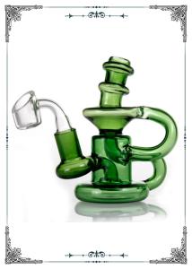 Quality Klein Recycler Dab Oil Rigs With Showerhead Perc Glass Water Pipes Bong Smoking wholesale