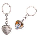 Sunflower Shape Sublimation Key Chain Blanks Angel Wings Keyring For Heat