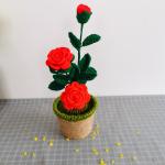 New Creative Luxury Handmade Crochet Knitting Plants Flowers Handicraft Home