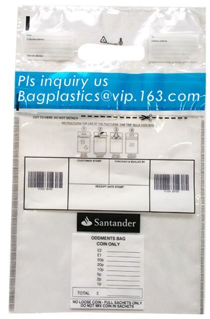 Opaque Tamper Evident Sealing Plastic Bank Money Steb Security Bag / Custom Self Adhesive Plastic Courier Bag, bagease