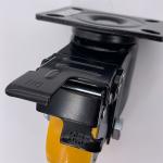 3 Inch Double Brake Industrial Plate Caster Wheels