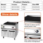 Stainless Steel GL RH Commercial Gas Grill with Cabinet Convenient LPG/NG