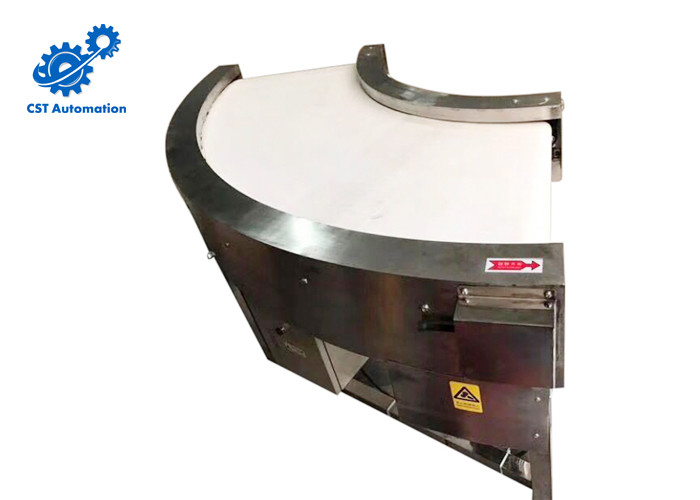 Food Industry 90 Degree Curve Conveyor SS 304 2500mm * 600mm * 900mm