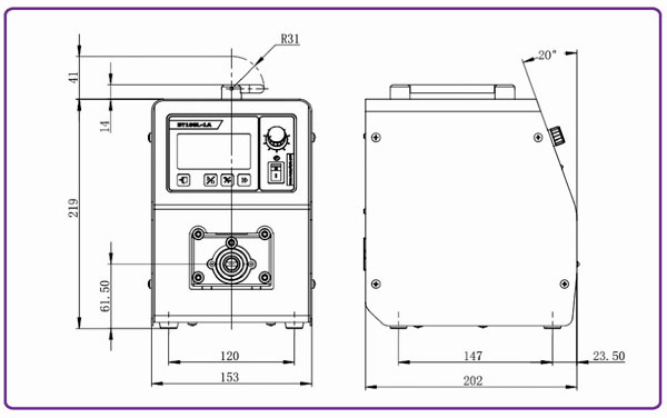 Flow Rate Peristaltic Pump BT300L-1A/YZ15-13A