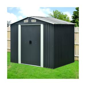 Quality Anthracite Green Outdoor Metal Storage Shed 4x6ft 5x6ft 6x8ft 6x10ft 8x10ft Easy Assemble wholesale