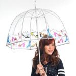 POE Clear See Through Umbrella Long Cane Straight Transparent Lady Umbrella