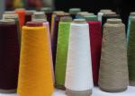 Crease Resistant Thick Polyester Yarn 18 - 32S , 100% Dope Dyed Polyester Yarn