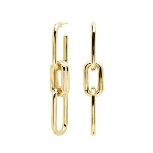Quality Gold Plated Silver Customized Logo Long Chain Drop Earrings For Women'S Shopping wholesale