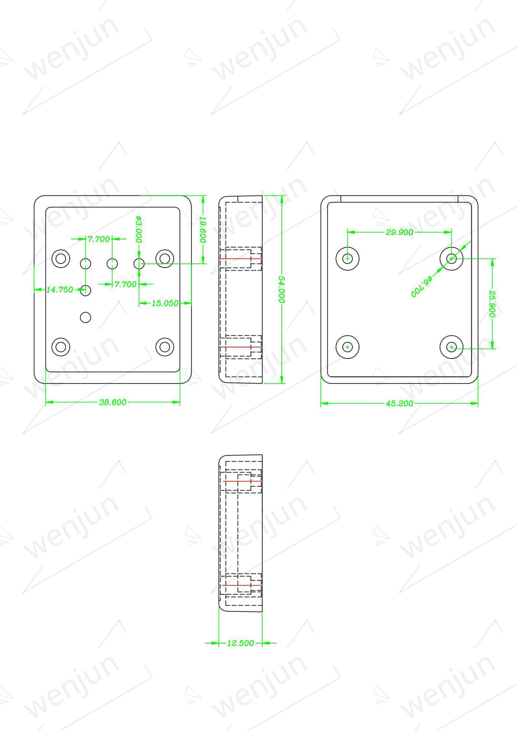 High Quality Factory Custom Obd Male Head Enclosure Obd2 Shell