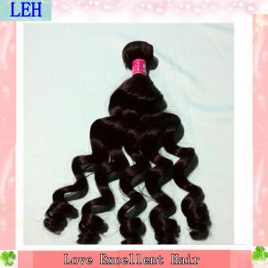 Quality Complete cuticle natural black brazilian hair loose wave wholesale