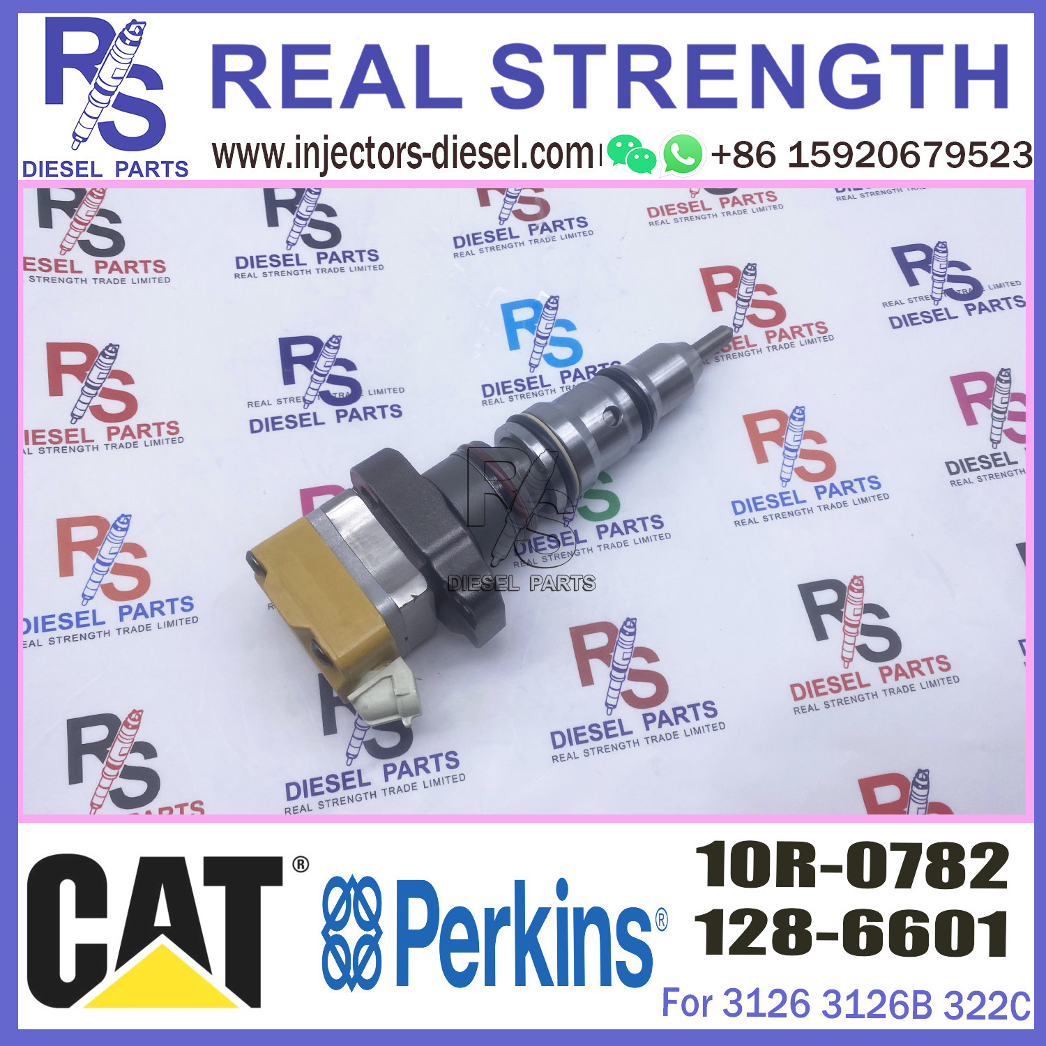 Common Rail 3126 Diesel Engine Fuel Injector 128-6601 177-4754 183-0691 10R-0782