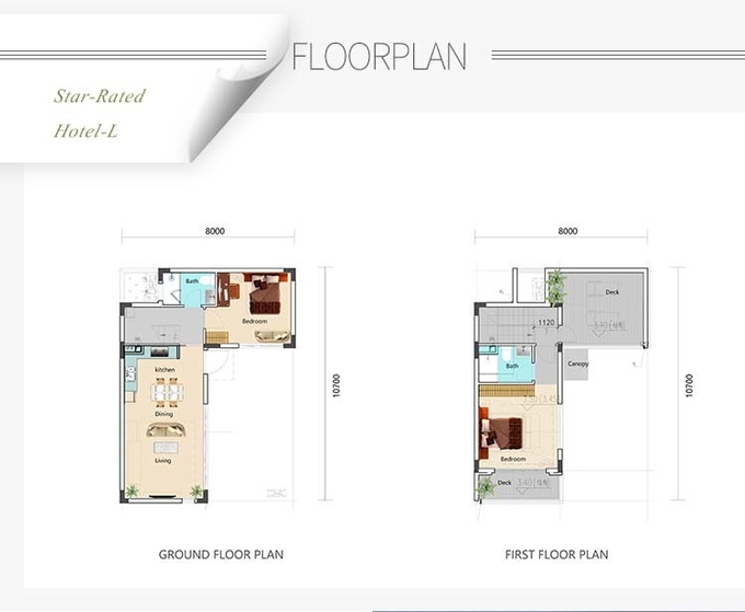 Luxury Modular Hotel Unit Prefab Light Steel Frame House For Living