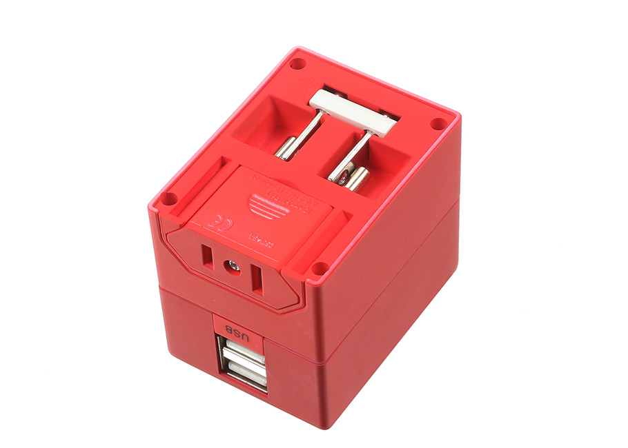 UK US AU EU Power Plug Travel Adapter For Business 2400mA 5V DC 6A Max White