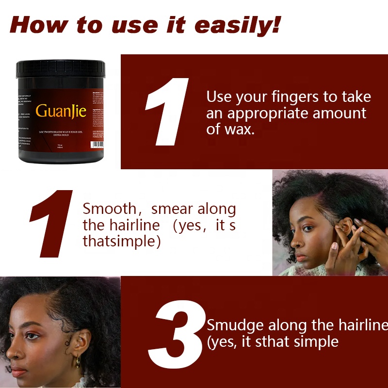 Non-Residue Conditioning Braid Gel Extreme Hold 16 oz for Salon Tames Frizz and Edges