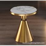 Marble Top Coffee Table With Stainless Steel Legs