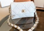 17cm Length Chain Shoulder Bag Daily Travel With Shallow Gold Hardware