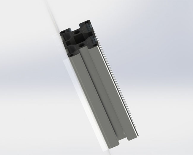 60 * 30 Sliver Anodized T Slot Aluminum Profile With Two 6.8mm Holes