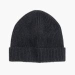 All Cashmere Knitted Mens Chunky Beanie , Custom Color Thick Ribbed Beanie