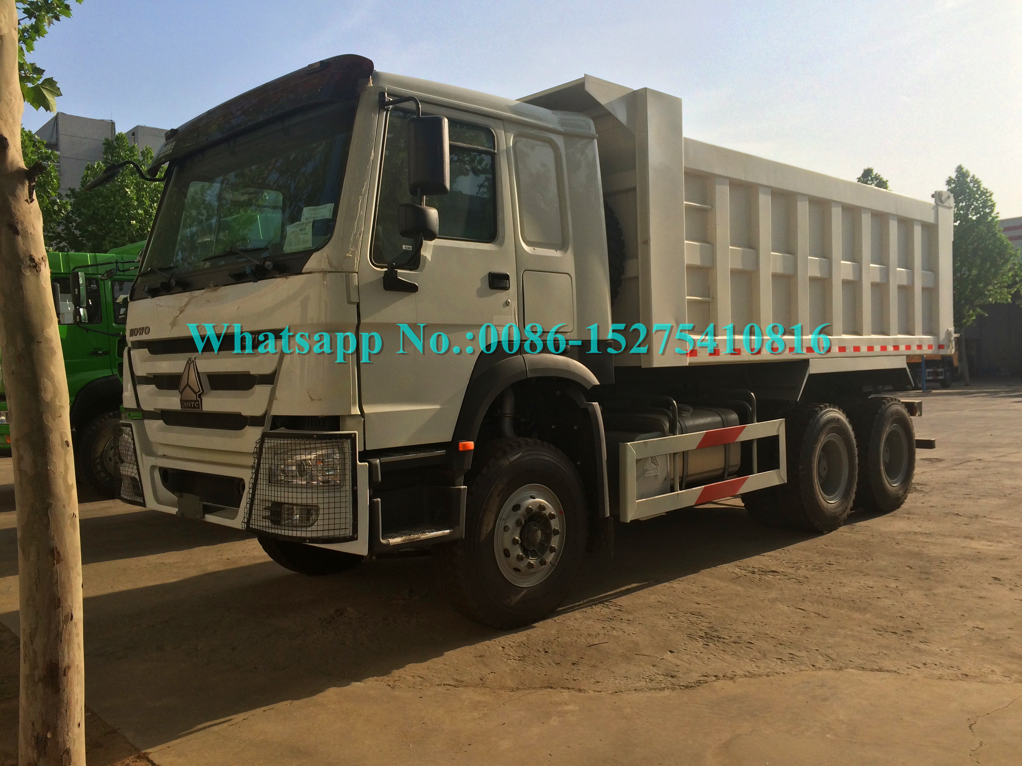 White Color HOWO 371/336/290/266HP 6x4 10 wheeler Mining Dump/ Dumper/Tipper Truck volvo Technology For Laos Myanmar