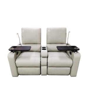Quality Beige Real Leather Electric Powered Recliner Cinema Chair wholesale