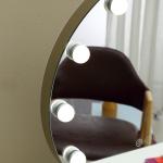 Silver Finishing Makeup Mirror With LED Light Luxury Gold Customizable