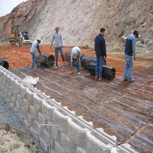 Quality 120KN HDPE Plastic Uniaxial Geogrid for Geosynthetic Stabilization 50m Roll Length wholesale