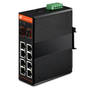 Quality Gigabit Ethernet Managed PoE Switch , 8x10/100Base-TX + 2x1000Base-FX SFP / 8xPoE wholesale