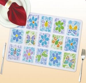 Quality Personalized Square Printed PVC Placemats Waterproof for restaurant wholesale