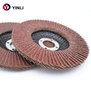 Quality 4.5 Inch 115MM 80 Grit Aluminum Oxide Flap Disc Fiberglass Backing wholesale