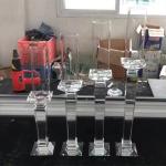 Crystal Candle Sticks Wedding Table Decorations 56cm 54cm 52cm With Tube