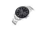 Silver Field Chronograph Watch , Timepieces Quartz Chronograph Watch 10ATM