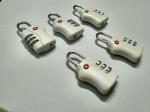 White TSA 338 Travel Smart Luggage Locks ABS Material 34.2g Logo Printed For