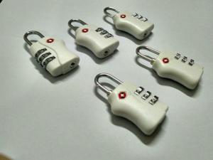 Quality White TSA 338 Travel Smart Luggage Locks ABS Material 34.2g Logo Printed For Security wholesale