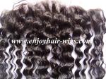 Lace frontal 13''x4'' ,malaysian virgin hair natural color deep wave 10''-24'