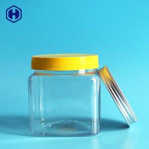 Quality Stackable Square Wide Mouth Plastic Jars Space Saving Fully Airtight wholesale