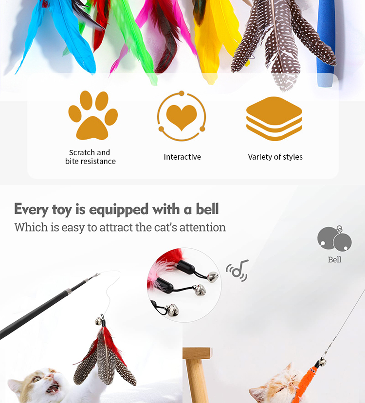 Pet Toy Multi-Color Interactive Pet Toy for Indoor Cats 2023 Juguetes Para Gatos