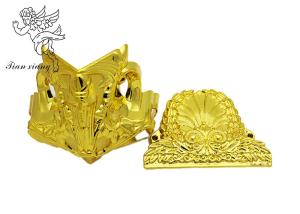 Quality European Coffin Fitting Casket Corners Pale Gold PP Virgin Plastic 18# With Steel Tubes wholesale