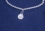 Girlfriend S925 Love Heart Tag Bead Bracelet Jewellery Custom