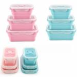 high quality household items silicone collapsible lunch box food organizer lunch