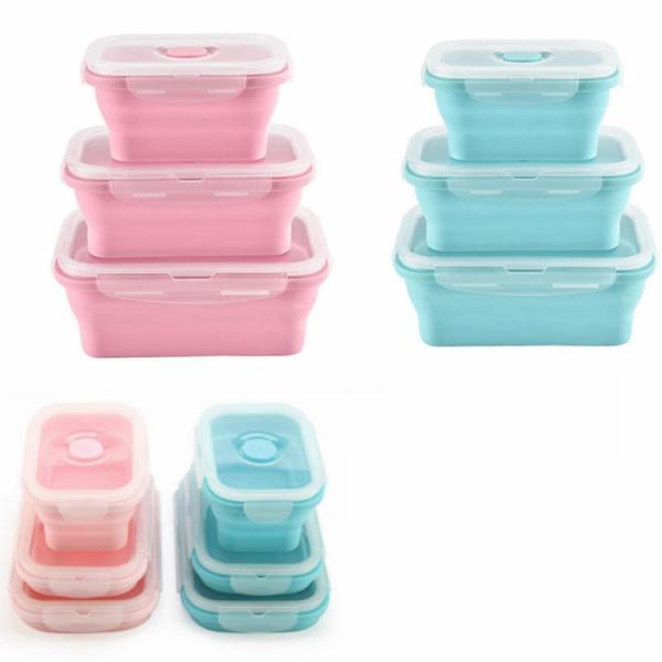 high quality household items silicone collapsible lunch box food organizer lunch