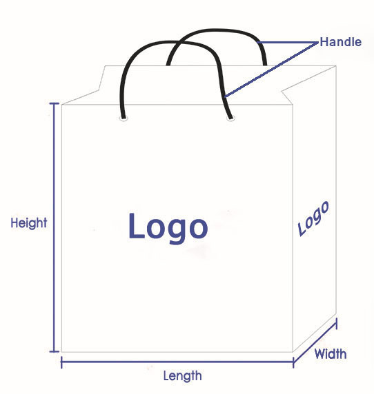 Business Eco Friendly Paper Shopping Bags Imprinted With Handle Shopping Bags
