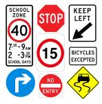 Customized Aluminum Reflective Sheeting Warning Road Security Signs for Traffic