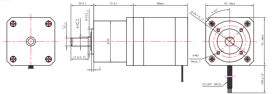 NEMA 17 Ratio 27:1 Planetary Gear Reducer Geared Stepper Motor with gearbox for cnc Mechanical arm