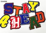 Commercial Slogan Letterman Patches Lightweight Good Washing Resistance