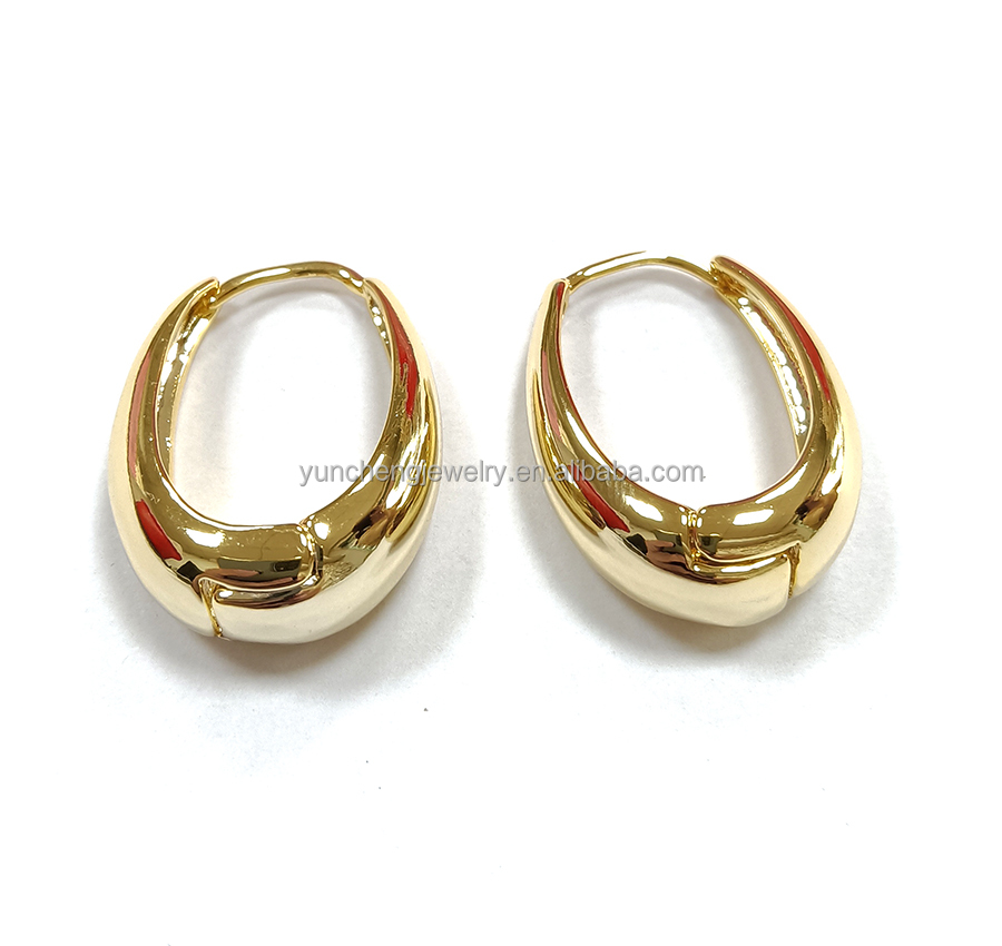 ODM Copper Alloy Medium Hoop Earrings 14k Gold Hoop Earrings Medium